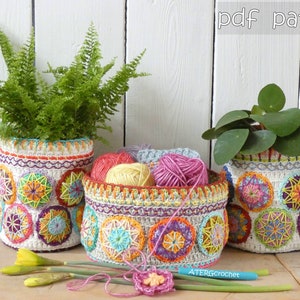 Padrão de vasos de plantas em crochê da ATERGcrochet