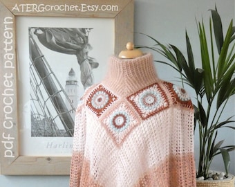 Crochet pattern PONCHO by ATERcrochet