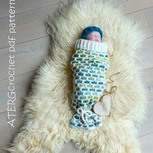 Crochet pattern COCOON NEWBORN by ATERGcrochet image 1