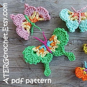 Wzór szydełkowy na 5 motyli autorstwa ATERGcrochet