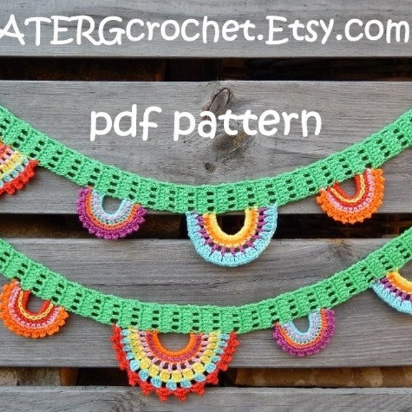 Crochet pattern lovely garland by ATERGcrochet