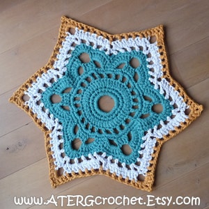 Crochet pattern STAR RUG by ATERGcrochet XL crochet image 4