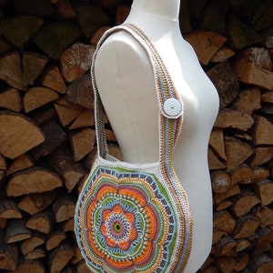 Crochet pattern Boho Flower Slouch Bag by ATERGcrochet image 4