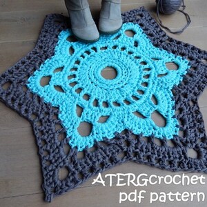 Crochet pattern STAR RUG by ATERGcrochet XL crochet image 2