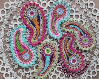 Crochet pattern paisley by ATERGcrochet