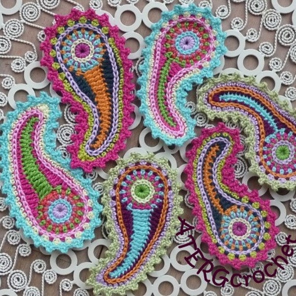 Crochet pattern paisley by ATERGcrochet