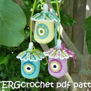 Crochet pdf pattern BIRD HOUSE by ATERGcrochet