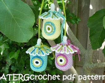 Crochet pdf pattern BIRD HOUSE by ATERGcrochet
