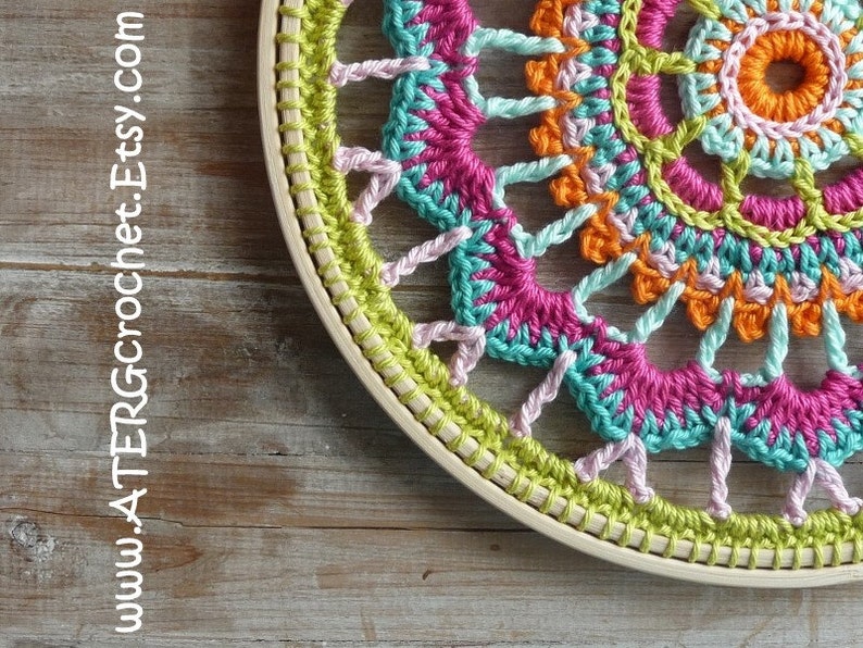 Crochet pattern EMBROIDERY RING by ATERGcrochet image 2