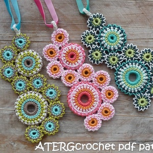 Crochet pattern NECKLACE 'circles of life' by ATERGcrochet