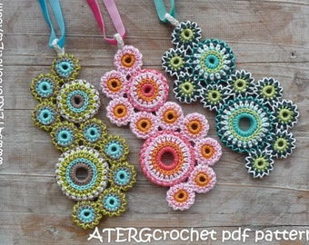 Crochet pattern NECKLACE 'circles of life' by ATERGcrochet