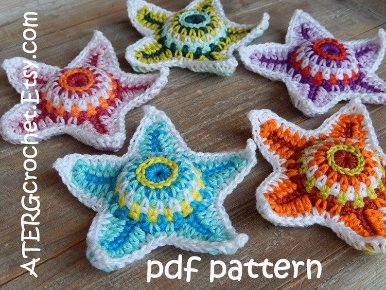 Crochet pattern STARFISH by ATERGcrochet image 1