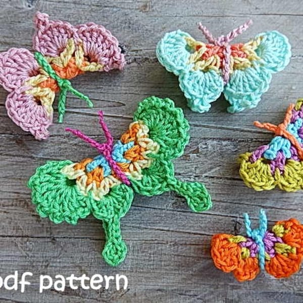 Patron au crochet 5 PAPILLONS ATERGcrochet