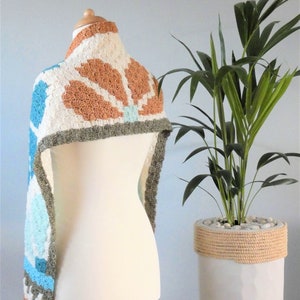 Crochet pattern AZTEC C2C flower shawl by ATERGcrochet image 7