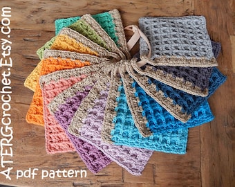 Patron PORTE-MASQUE GAUFRE au crochet par ATERGcrochet