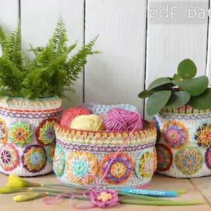 Crochet pattern Happy Plant Pots by ATERGcrochet