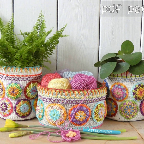 Häkelanleitung Happy Plant Pots von ATERGcrochet