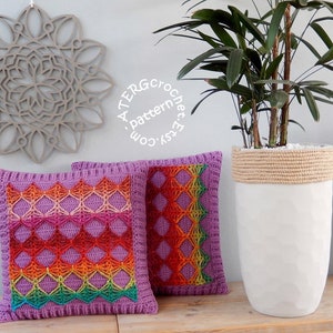 Crochet pattern CUSHION COVER by ATERGcrochet image 6