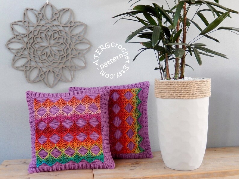 Crochet pattern CUSHION COVER by ATERGcrochet image 6