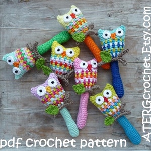 Crochet pattern OWL RATTLE by ATERGcrochet image 4