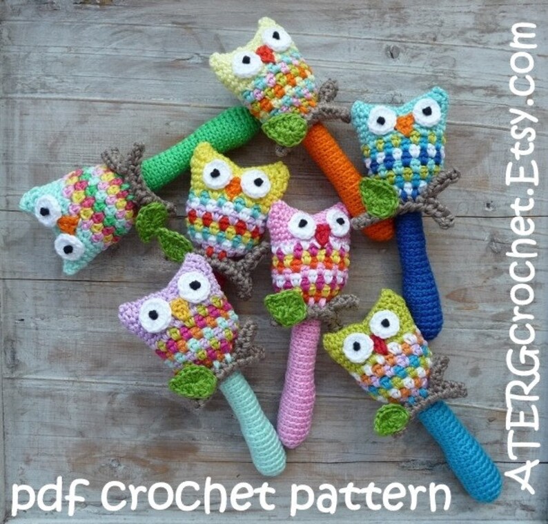 Crochet pattern OWL RATTLE by ATERGcrochet image 4