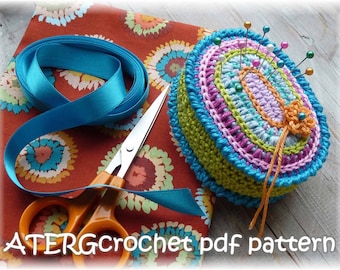 Crochet pattern PINCUSHION OVAL by ATERGcrochet