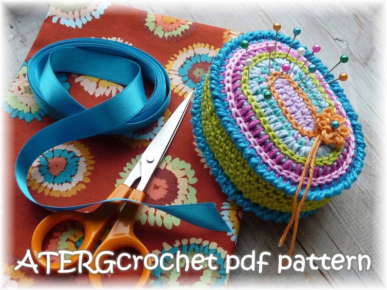 Crochet pattern PINCUSHION OVAL by ATERGcrochet image 1