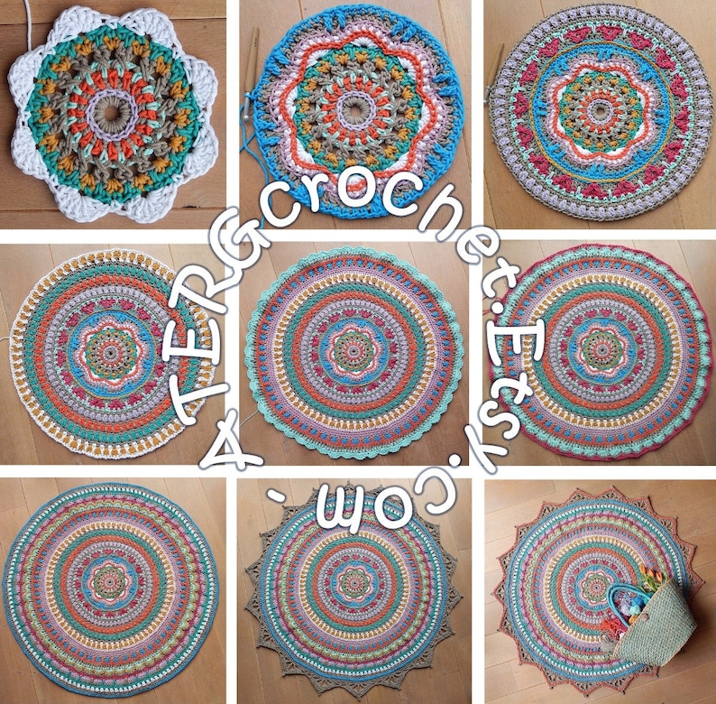 Crochet Pattern BOHO RUG Bobbiny Cord by Atergcrochet Etsy Canada
