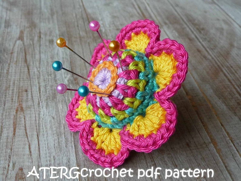 Crochet pattern pincushion ring by ATERGcrochet image 3