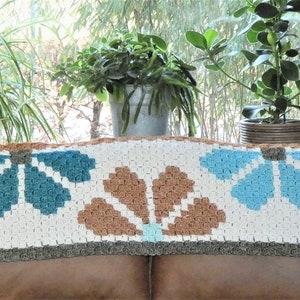 Crochet pattern AZTEC C2C flower shawl by ATERGcrochet image 8