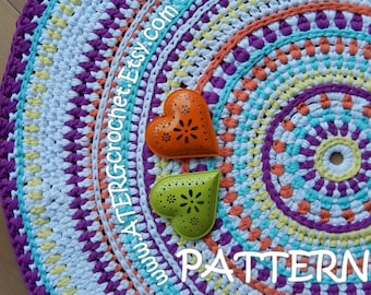 Crochet pattern Round Rug by ATERGcrochet