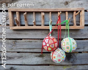 Crochet pattern Christmasball XL by ATERGcrochet