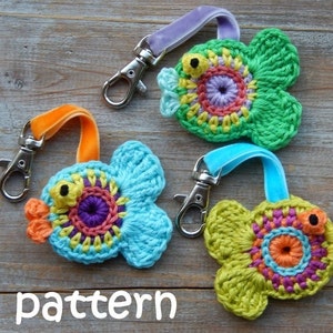 Crochet pattern FISH keyring by ATERGcrochet