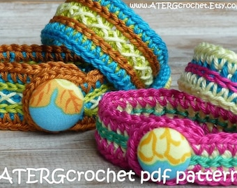 Crochet pdf pattern TWO BRACELETS by ATERGcrochet