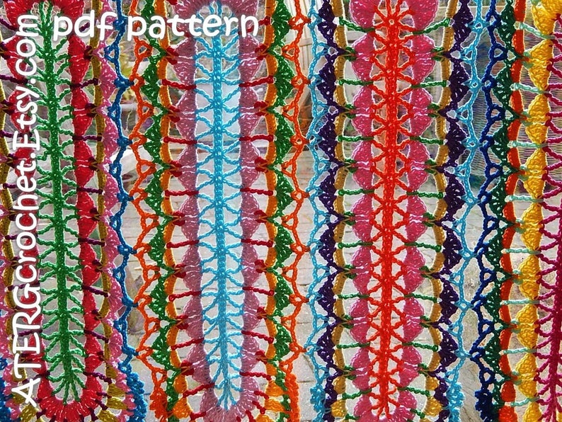 Haakpatroon BOHO CURTAIN 'panels' van ATERGcrochet afbeelding 3