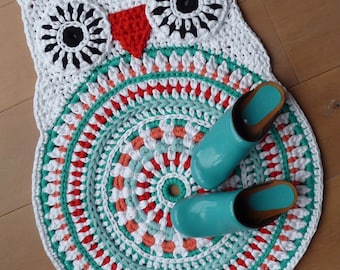 Crochet pattern owl rug by ATERGcrochet - XL crochet