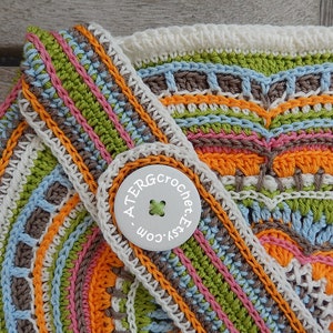 Crochet pattern Boho Flower Slouch Bag by ATERGcrochet image 8