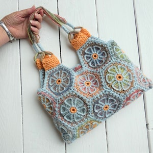 Crochet pattern Flower Bag Melange by ATERGcrochet image 2