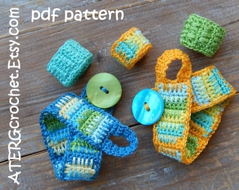 Crochet pattern BRACELET + 3 RINGS by ATERGcrochet