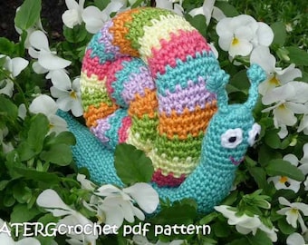 Crochet pattern RAINBOW SNAIL