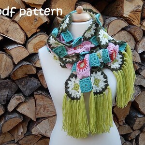 Crochet pattern FLOWER SHAWL by ATERGcrochet image 4
