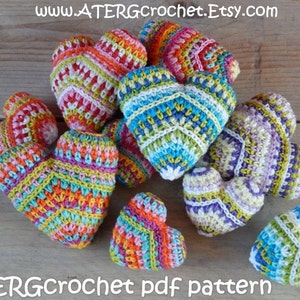 Patrón de crochet CORAZÓN mini y maxi de ATERGcrochet