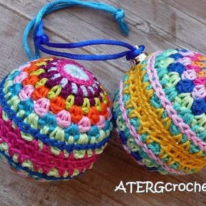 Patrón de crochet Bola de Navidad en 4 tamaños por ATERGcrochet imagen 6