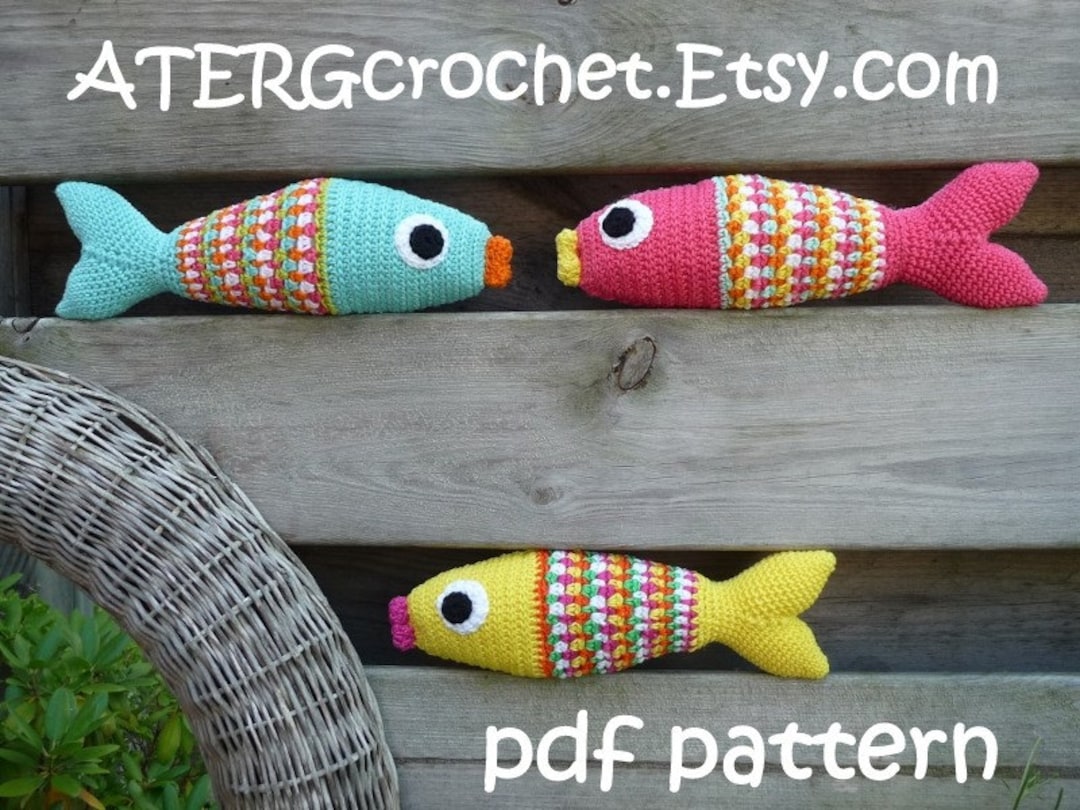 Crochet Pattern Colorful Fish by Atergcrochet - Etsy