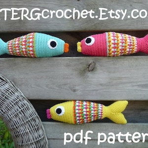 Crochet pattern colorful fish by ATERGcrochet