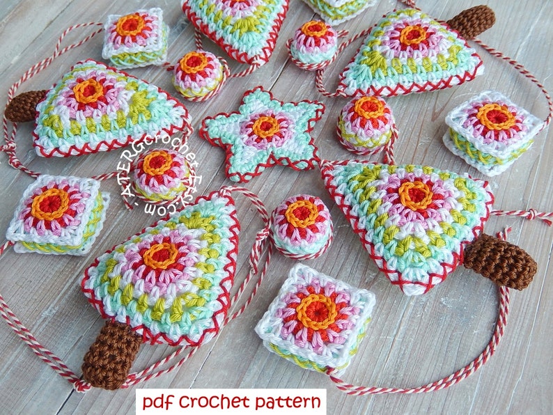 Crochet pattern Christmas set by ATERGcrochet image 2