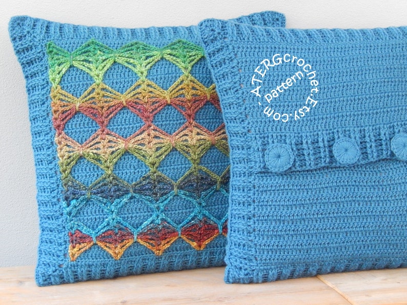 Crochet pattern CUSHION COVER by ATERGcrochet image 3