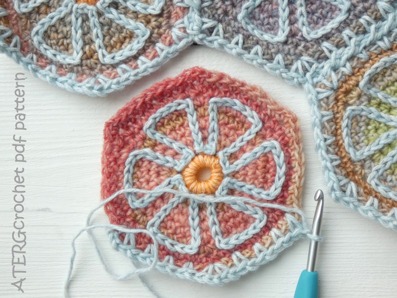 Crochet pattern Flower Bag Melange by ATERGcrochet image 5