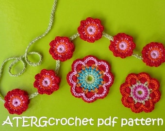 Crochet pattern triple flower power by ATERGcrochet