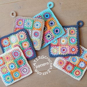 Crochet pattern POTHOLDER SQUARES by ATERGcrochet image 7